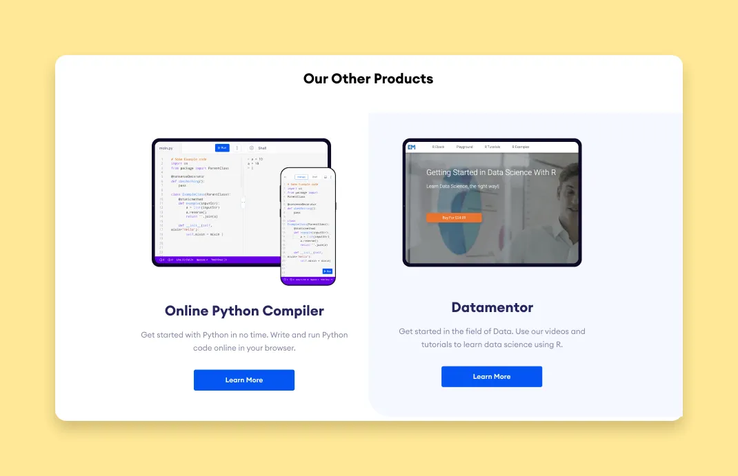All remaining products showcase using a grid layout.