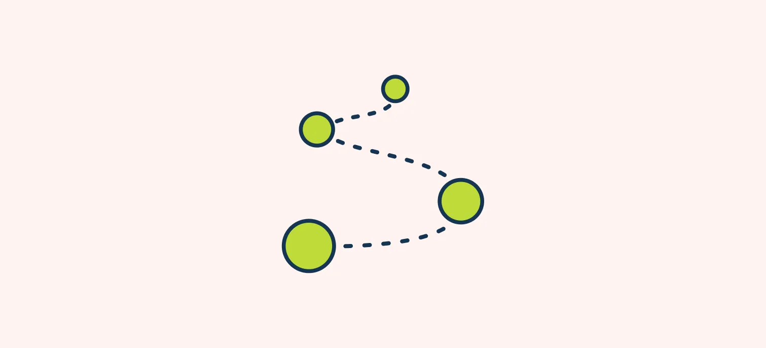 using movement to guide the viewer’s eye from the start to the end point of a curve