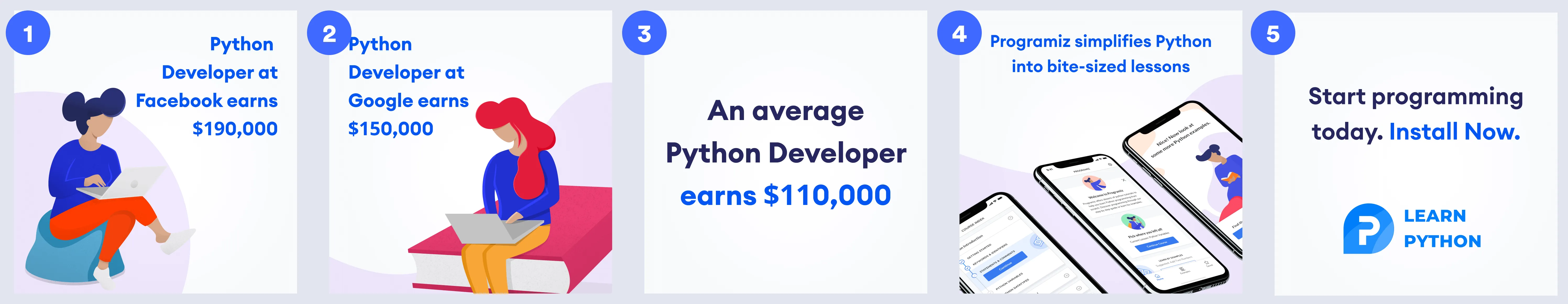 carousel type ads for statistical framing