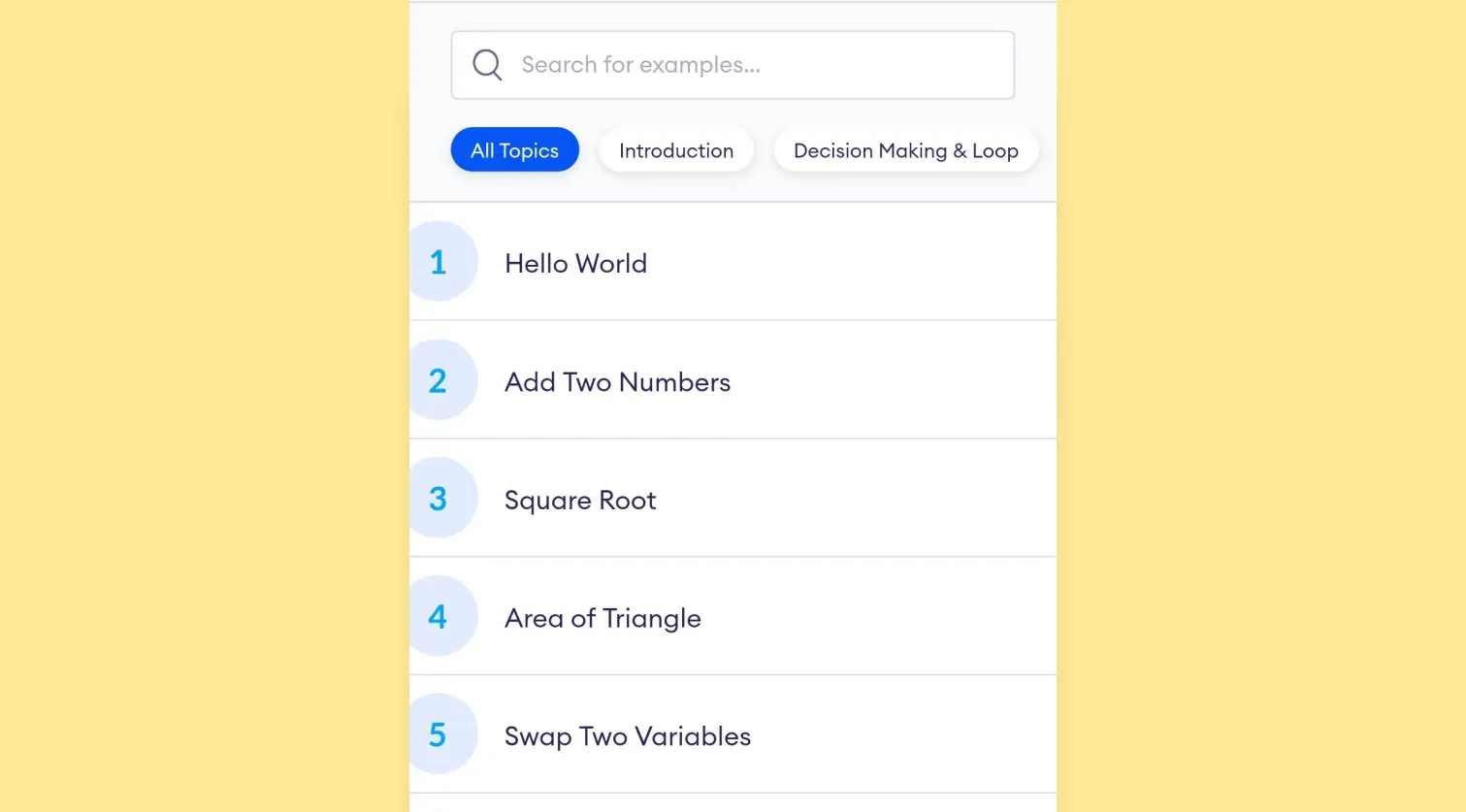 gestalt principle of continuation example in ui/ux: using visual cues like border in a list of elements