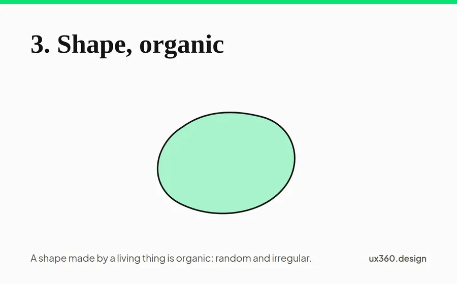 type of shape: organic shape of amoeba