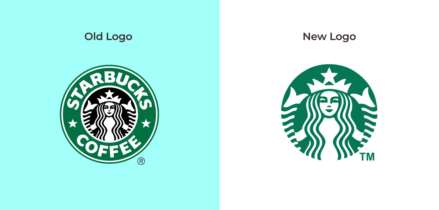 evolution of starbucks logo: how starbucks incorporated closure in their logo design