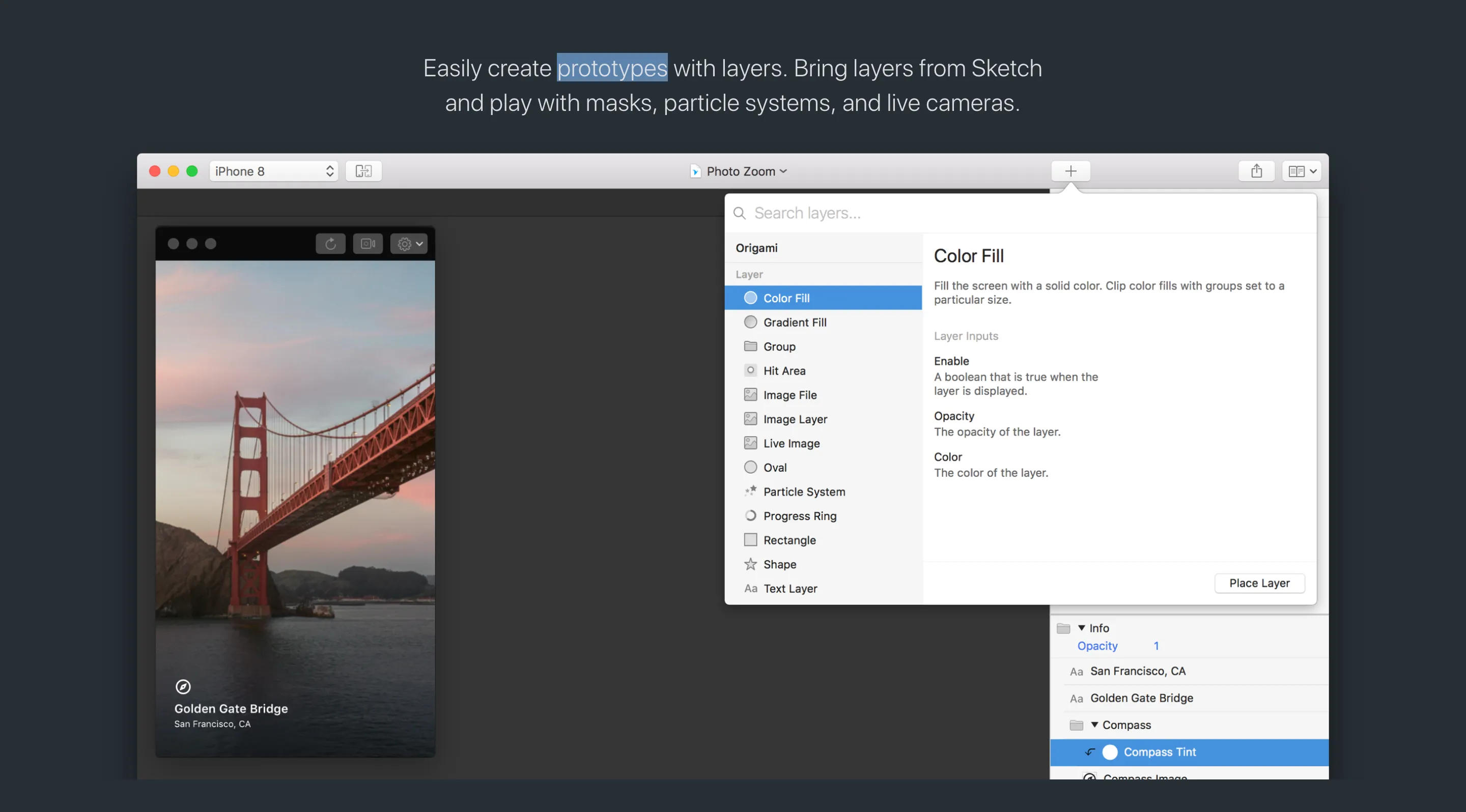 origami studio prototype and ui ux design tool