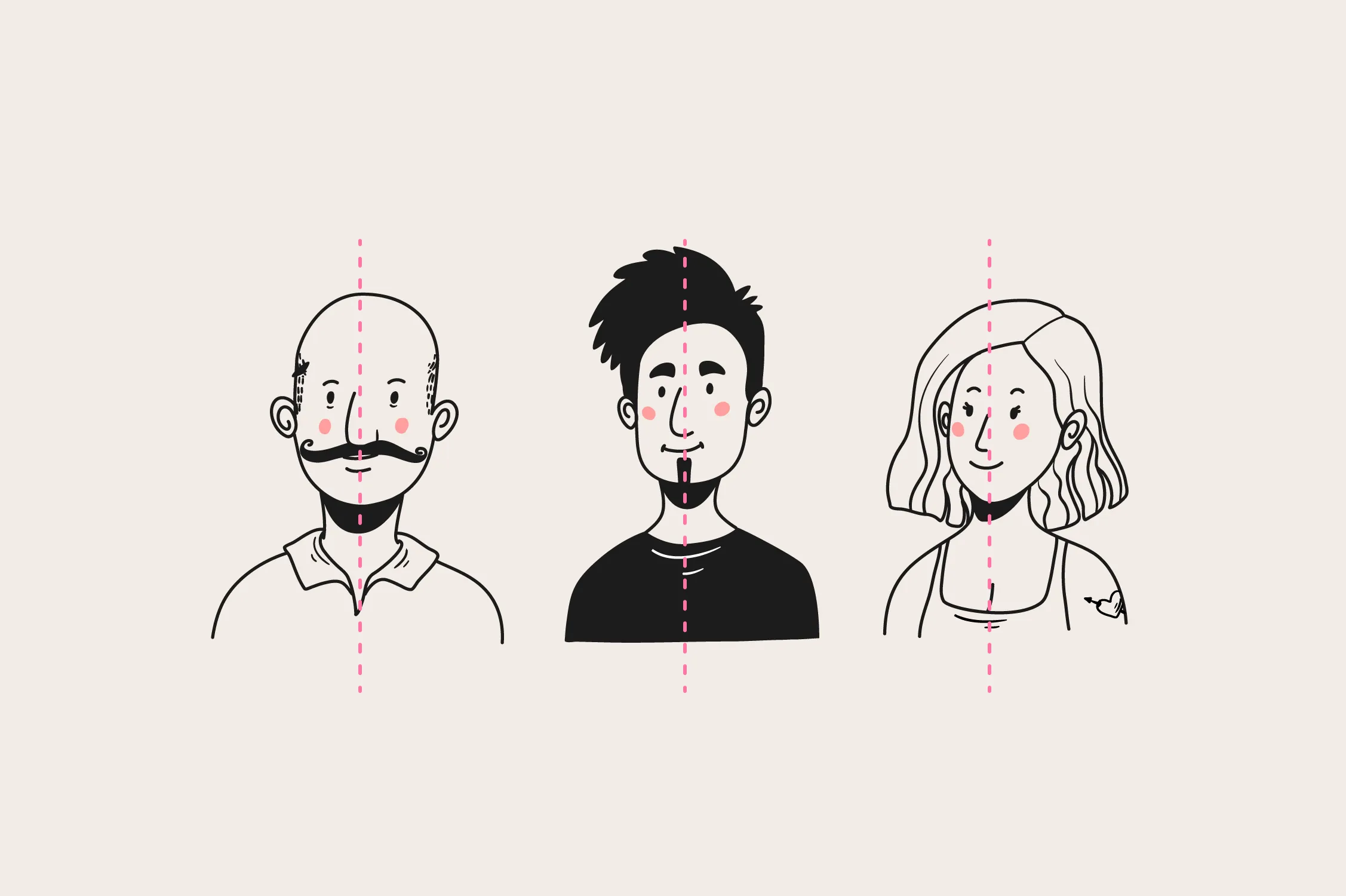 symmetry example in human faces