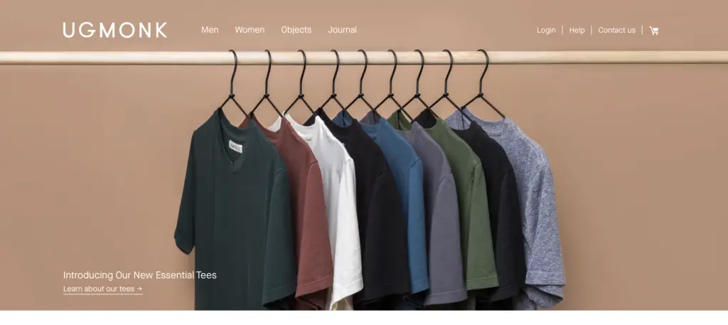 unity in website design example using clothes selling portal