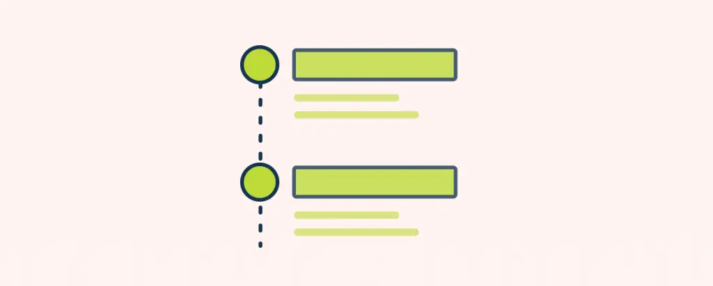 hierarchy in design example: using a timeline to show latest to earliest data